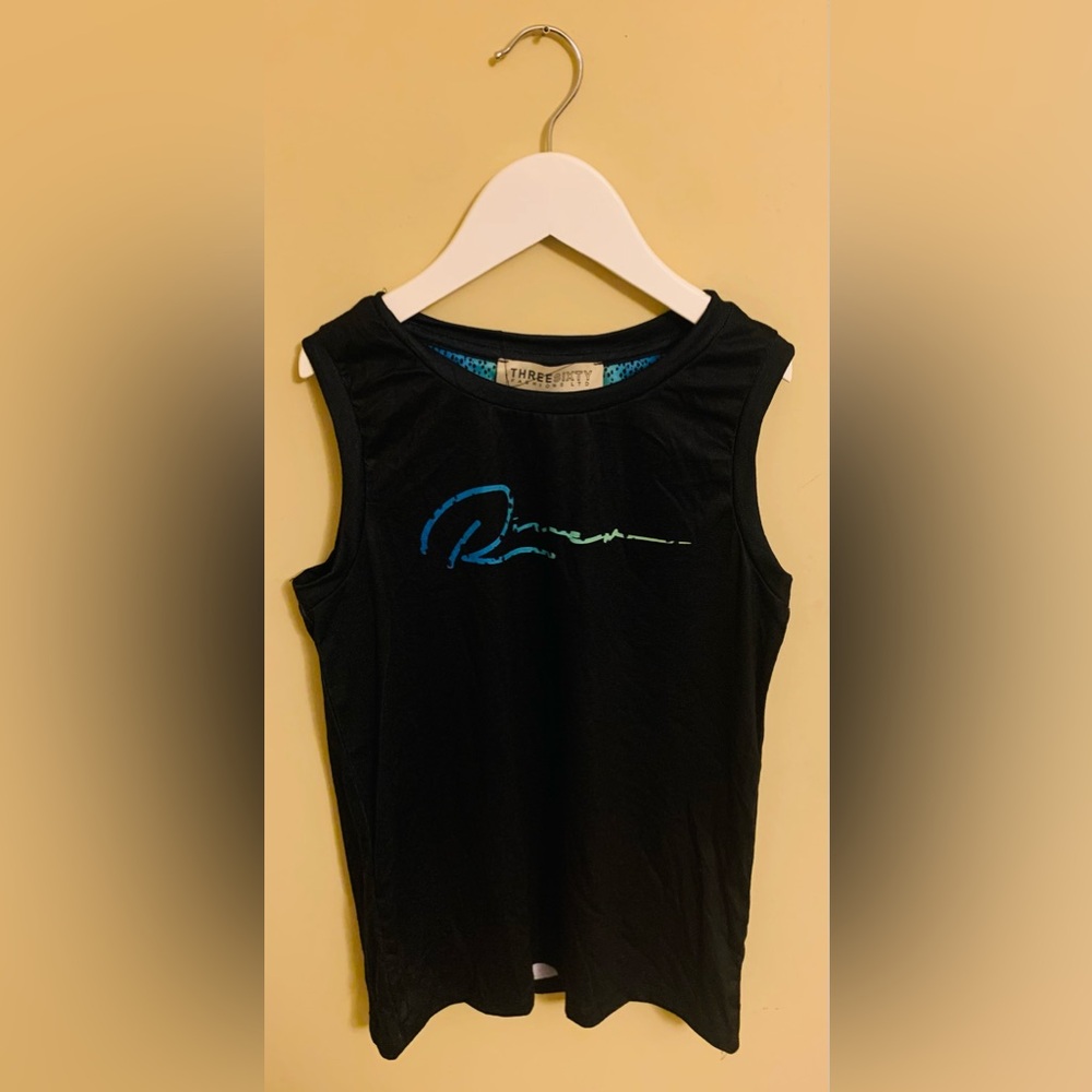 Three Sixty Boys Black 'River' Print Tank Top